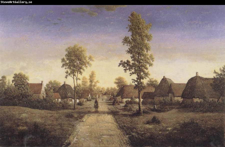 Pierre etienne theodore rousseau The Village of Becquigny